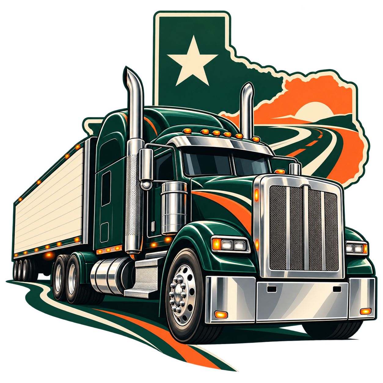 TX Truck Permit truck logo